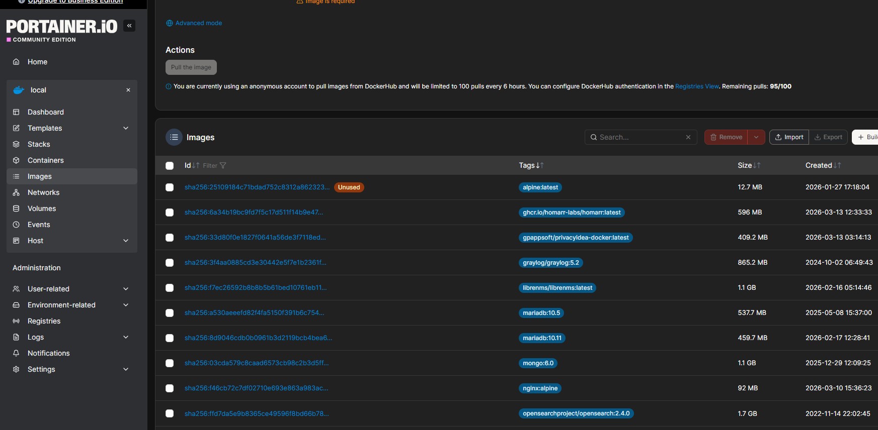 Container management